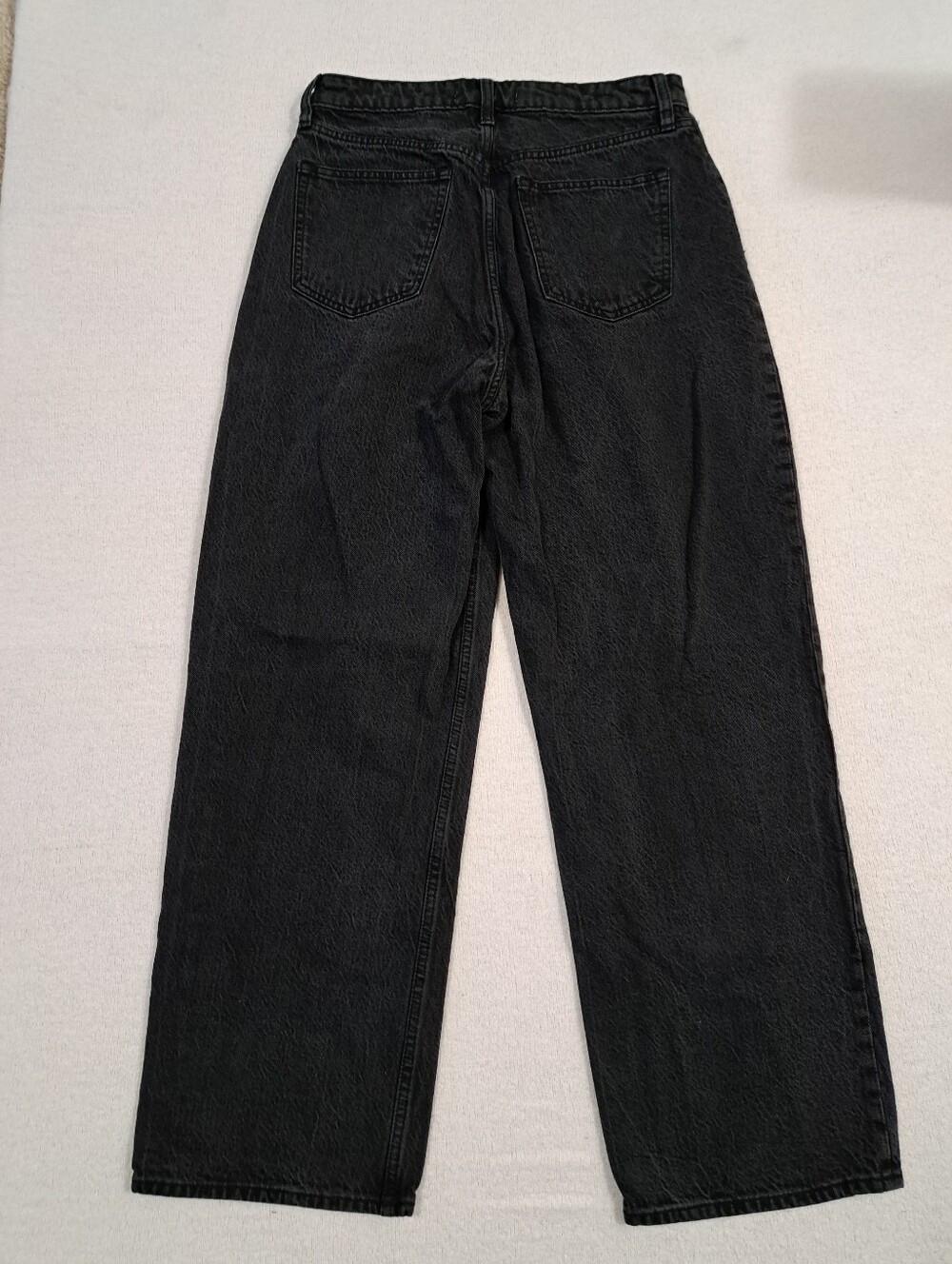 Abercrombie & Fitch The Loose High Rise Jeans Women's Size 29 Black Denim Pleats - Picture 8 of 13